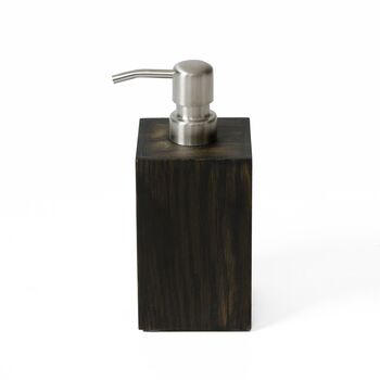 Solid Dark Oak Contemporary Soap Pump, 3 of 3