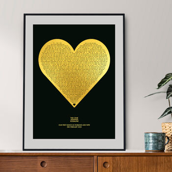 Personalised Morse Code Song Lyric Heart Print, 3 of 4