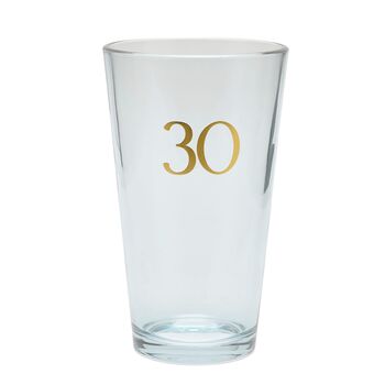 30th Birthday Keepsake Pint Beer Glass Gift, 2 of 4