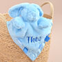 Personalised Blue Bunny Comforter For Baby, thumbnail 6 of 8