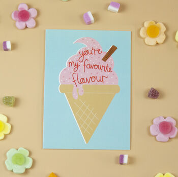 Funny Valentines Card You're My Favourite Flavour, 3 of 4