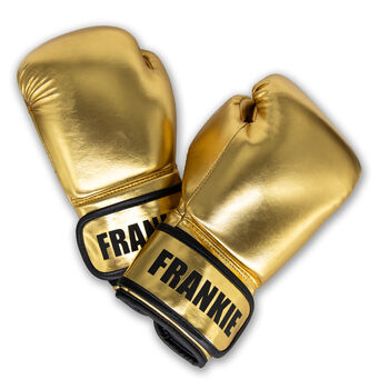 Personalised Kids Boxing Gloves 6oz Golden, 2 of 4
