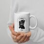 White Glossy Minimal Zodiac Birth Flower Mug, thumbnail 2 of 6