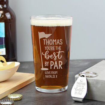 Golf Gifts Beer Glass And Bottle Opener For Him, 4 of 5