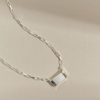 Darcy Pearl Pendant Sterling Silver Necklace, 2 of 7