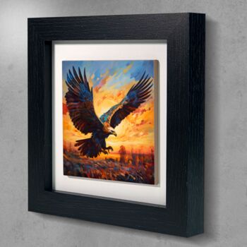 Golden Eagle Framed Ceramic Art Tile, 7 of 10