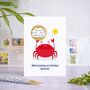 Personalised Crab Themed Holiday Reveal Scratch Card, thumbnail 1 of 9