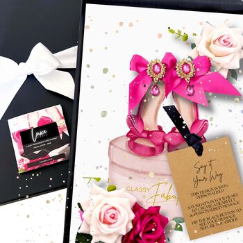 Luxury Personalised 40th Birthday Card For Her Pink Heel Scented Handmade 3D Gift, 8 of 11