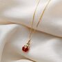 9ct Gold Enamel Ladybird Charm Necklace, thumbnail 1 of 3