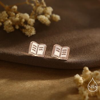 Sterling Silver Book Earrings, 6 of 12