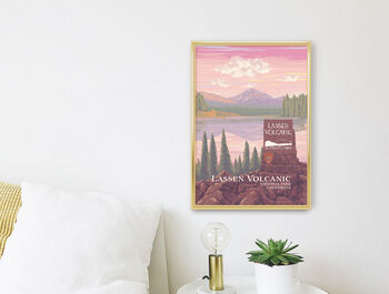 Lassen Volcanic National Park USA Travel Poster Print, 2 of 8