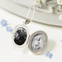 Wildflowers Oval Sterling Silver Large Locket Necklace, thumbnail 2 of 12