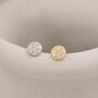 Sterling Silver Extra Tiny Round Disk Stud Earrings, thumbnail 3 of 12