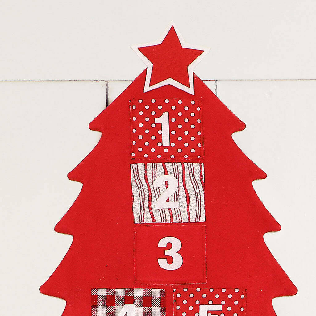 Giant Red Christmas Tree Advent Calendar By Dibor | notonthehighstreet.com