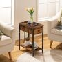 Slim Nightstand Bedside Table With Charging Station, thumbnail 4 of 9
