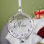 Personalised Snowflake Glass Christmas Bauble, thumbnail 7 of 10