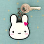 Kawaii Bunny Rabbit Keyring, thumbnail 1 of 6