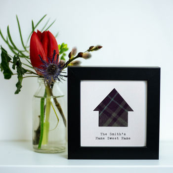Personalised New Home Frame With Scottish Tartan Hoose, 5 of 5
