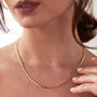 Flat Chain Necklace 18k Double Gold Plated, thumbnail 3 of 6