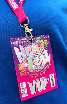 Henfest Disco Bride Festival Hen Party Vip Lanyards, 5 of 7
