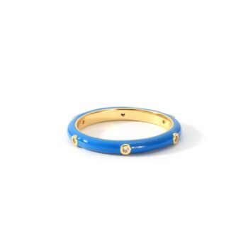 Gold Plated Crystal And Enamel Stacker Rings, 2 of 6