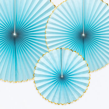 Pastel And Gold Foil Fan Decorations, 4 of 8