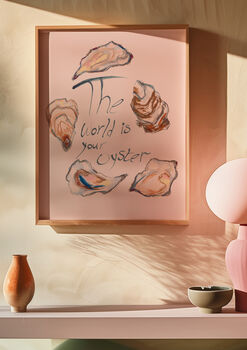 The World Is Your Oyster Illustrated Art Print, 5 of 5