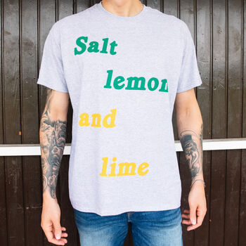 Salt Lemon And Lime Men’s Slogan T Shirt, 2 of 3