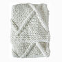 Cream Chunky Cable Knit Throw, thumbnail 1 of 2