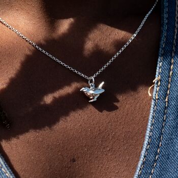 Recycled Sterling Silver Robin Necklace, 2 of 8