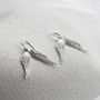 Sterling Silver Angel Wings Dangly Earrings, thumbnail 1 of 7