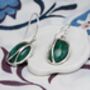 Green Chrysocolla Sterling Silver Drop Earrings, thumbnail 4 of 9