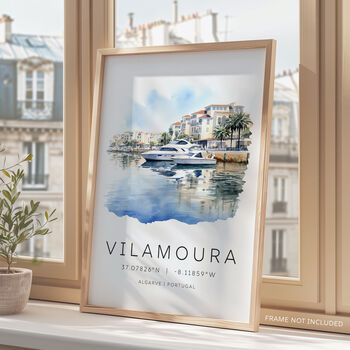 Portugal City Travel Print Of Vilamoura, 4 of 7