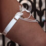 Luxury Dove Feather Wedding Garter With Pearls, thumbnail 4 of 5