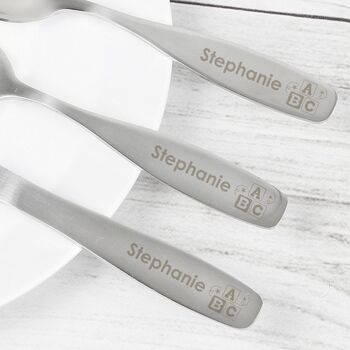 Personalised Three Piece Abc Cutlery Set, 3 of 3