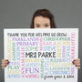 Personalised Thank You Teacher Word Art, thumbnail 2 of 9