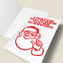 'Creepy Santa' Funny Christmas Card, thumbnail 4 of 6