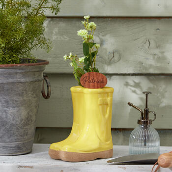 Personalised Welly Plant Pot Father's Day Gift, 5 of 9