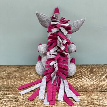 Large Unicorn Soft Toy Handmade And Personalised, 4 of 5