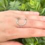 Hammered Hoop Leaf Ring In Sterling Silver, thumbnail 6 of 6
