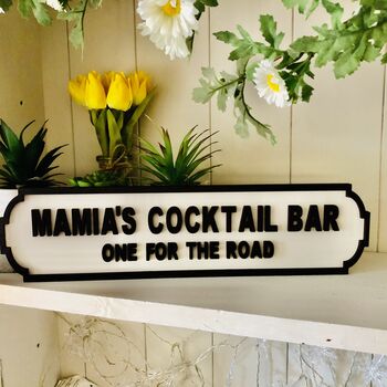 Pub / Bar House Personalised Wooden Double Road Sign, 6 of 7