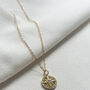 18k Gold Cz Compass Necklace, thumbnail 2 of 3