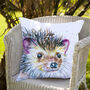 Inky Hedgehog Outdoor Cushion For Garden Furniture, thumbnail 1 of 9