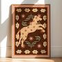 ‘Floral Horse’, Botanical Western Art Print, Rodeo Cowboy Flower Poster, thumbnail 1 of 3
