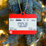 Personalised Train Ticket Christmas Tree Decoration, thumbnail 1 of 7