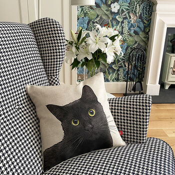 Black Cat Feature Cushion, 2 of 6