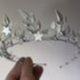 The Nova Crown Star Celestial Floral Crown Leaf Headpiece Flower Mother Of Pearl Shell, thumbnail 6 of 9