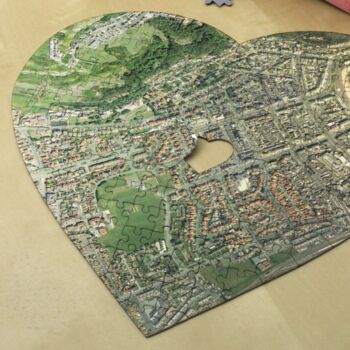 Personalised Heart Postcode Map Jigsaw, 4 of 7