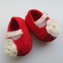 Hand Crochet Baby Little Red Bonnet, thumbnail 2 of 3