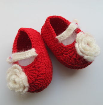 Hand Crochet Baby Little Red Bonnet, 2 of 3